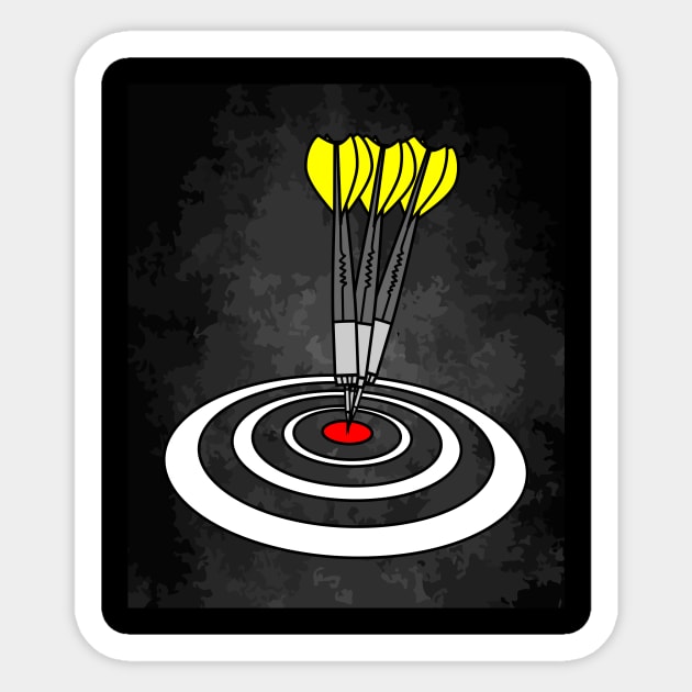 Dartboard Dart Player With Darts Arrows Sticker by flofin